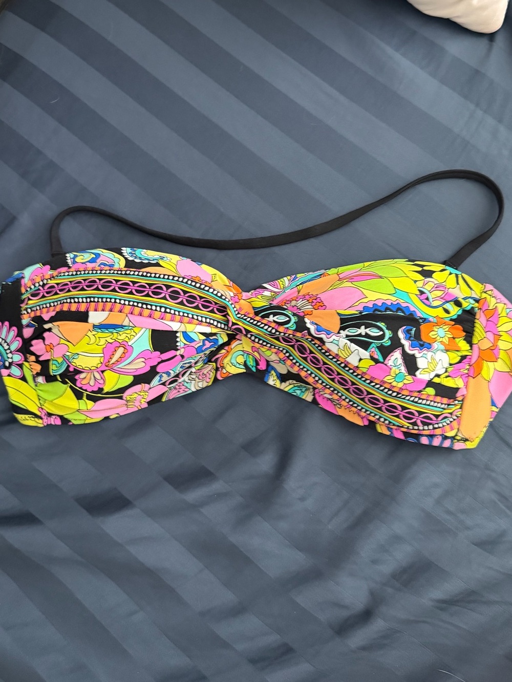 Trina Turk Vintage Coloful Bandeau Swim Top